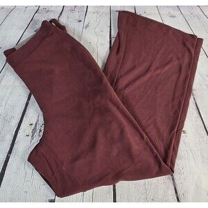 Soft Surroundings Women's Maroon Wide Leg Full Length Well Being Pants Sz Sm NWT